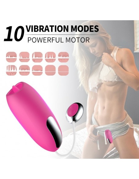 Stymulator Łechtaczki z Języczkiem Wibracjami i Funkcją Grzania - Wibratory Mini - 8