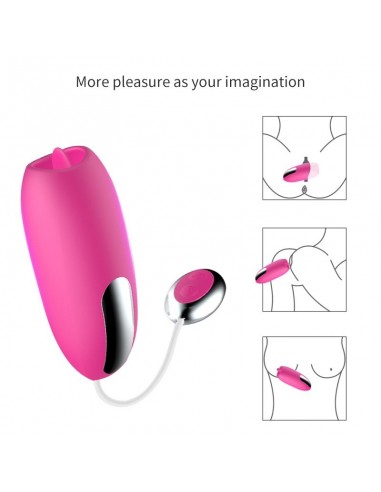 Stymulator Łechtaczki z Języczkiem Wibracjami i Funkcją Grzania - Wibratory Mini - 11