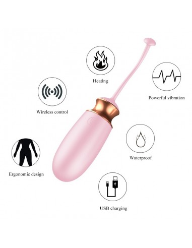 Jajeczko na Pilota z Grzaniem, Sterowaniem Głosowym i 10 Trybów Wibracji - Kulki Gejszy i Jajeczka Wibrujące - 11