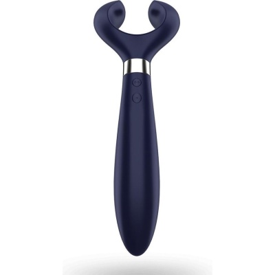 Stymulator Endless Fun Multi Vibrator Blue - 3 silniki, obrotowa główka 180°, 21-23,5 cm - 1