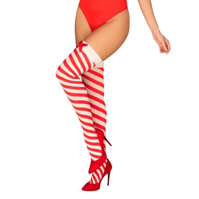 Bielizna Erotyczna Kissmas Pończochy Czerwone - 1