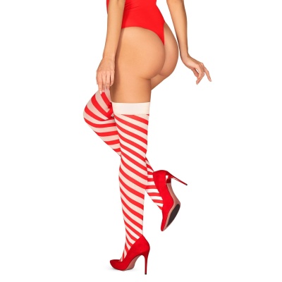 Bielizna Erotyczna Kissmas Pończochy Czerwone - 1 2