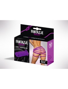 Fantazje BDSM Lina do krępowania Fioletowa - Liny, sznury BDSM - 1