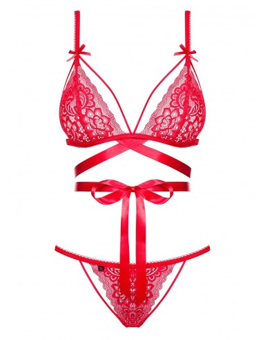 Komplet Bielizny Lovlea 2-Częściowy Czerwony - Komplety bielizny erotycznej - 5