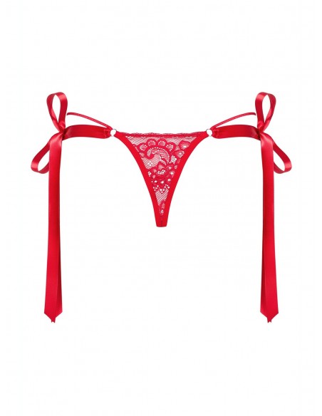 Bielizna erotyczna Lovlea Stringi Czerwone L/Xl - Stringi - 7
