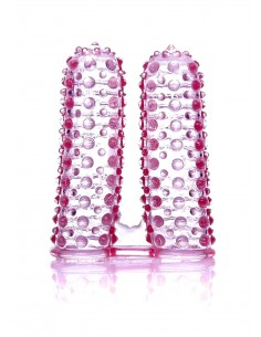 Stymulujące nakładki na palce Wonderful Fingers Pink - Nakładki na palce - 1 2
