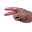 Nakładki na palce Fingers Pink - podwójna tekstura prążkowano-wypustkowa, elastyczne, dopasowane do palca, 2 szt. - 4