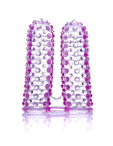 Stymulujące nakładki na palce Wonderful Fingers Purple - Nakładki na palce - 2