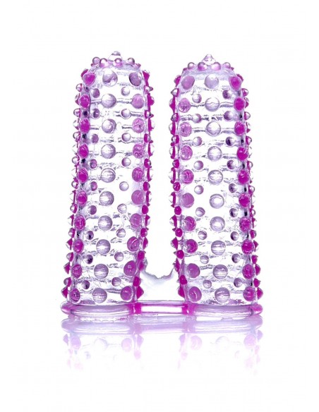 Stymulujące nakładki na palce Wonderful Fingers Purple - Nakładki na palce - 2
