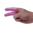 Stymulator Wonderful Fingers Purple - dwustronne nakładki na palce z teksturą prążkowaną i wypustkową - 4