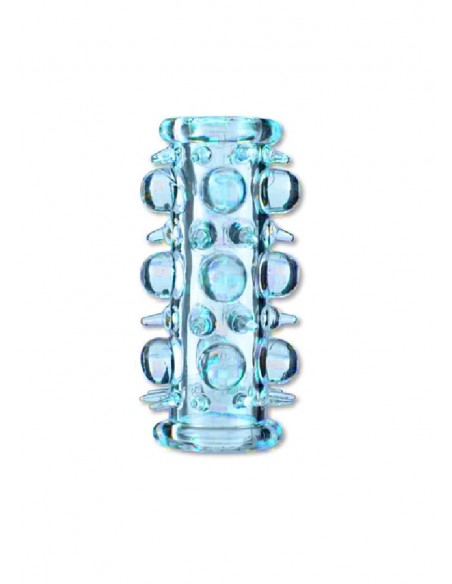 Nakładka Na Penisa  Stymulator-Stretchy Sleeve Blue - Przedłużki i nakładki na penisa - 1