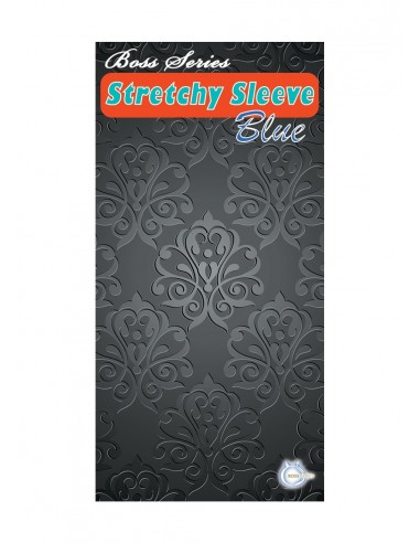 Nakładka Na Penisa  Stymulator-Stretchy Sleeve Blue - Przedłużki i nakładki na penisa - 2