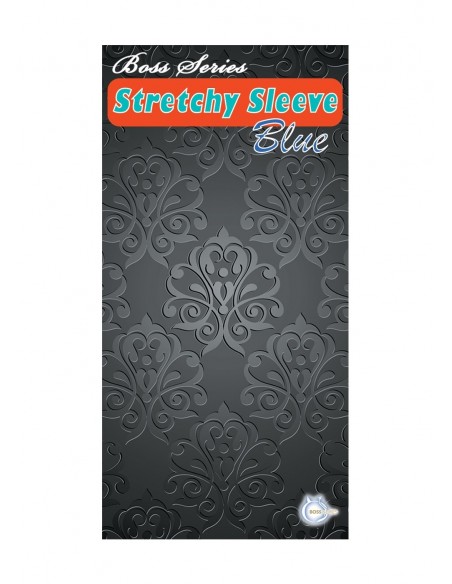 Nakładka Na Penisa  Stymulator-Stretchy Sleeve Blue - Przedłużki i nakładki na penisa - 2