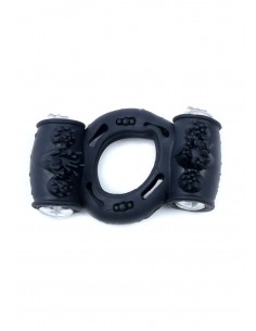 Pierścień na Penisa Wibrujący Double Cockring - Pierścienie erekcyjne wibrujące - 1