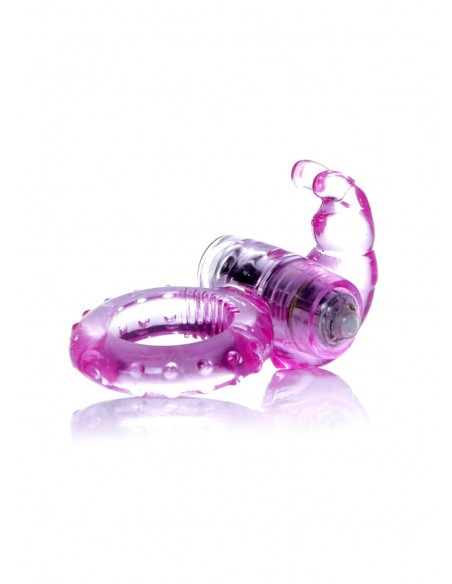 Pierścień na Penisa wibrujący Rabbit Vibro Cockring Różowy - Pierścienie erekcyjne wibrujące - 1