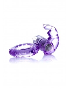 Pierścień na Penisa wibrujący Rabbit Vibro Cockring Fioletowy - Pierścienie erekcyjne wibrujące - 1