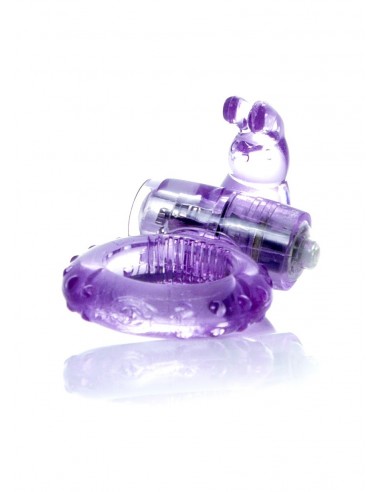 Pierścień na Penisa wibrujący Rabbit Vibro Cockring Fioletowy - Pierścienie erekcyjne wibrujące - 3