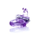Pierścień erekcyjny Rabbit Vibro CockRing Purple - wibrujący stymulator z wypustką na łechtaczkę, TPR/ABS, zasilanie bateryjne - 3