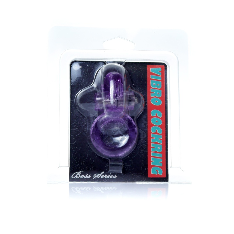 Pierścień erekcyjny Rabbit Vibro CockRing Purple - wibrujący stymulator z wypustką na łechtaczkę, TPR/ABS, zasilanie bateryjne - 7