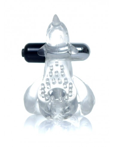 Pierścień na Penisa Wibrujący Delfinek - Pierścienie erekcyjne wibrujące - 4