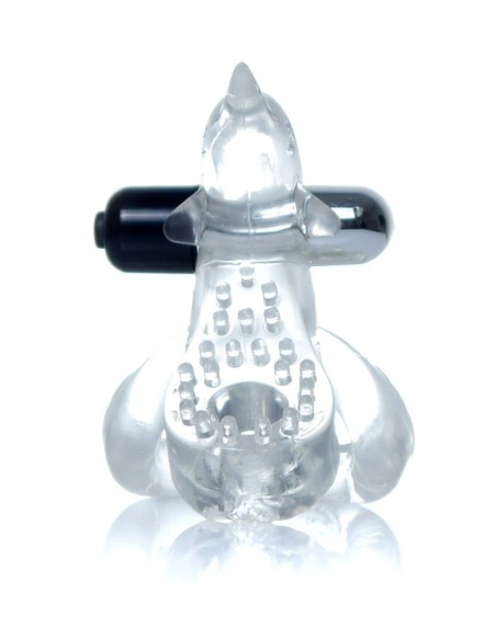 Pierścień na Penisa Wibrujący Delfinek - Pierścienie erekcyjne wibrujące - 4