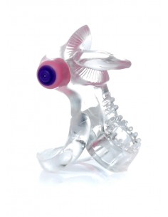 Pierścień na Penisa wibrujący Tongue Vibro Cockring Clear - Pierścienie erekcyjne wibrujące - 1