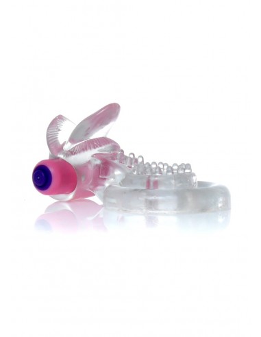 Pierścień na Penisa wibrujący Tongue Vibro Cockring Clear - Pierścienie erekcyjne wibrujące - 6