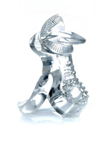 Pierścień na Penisa wibrujący Tongue Vibro Cockring Clear - Pierścienie erekcyjne wibrujące - 7