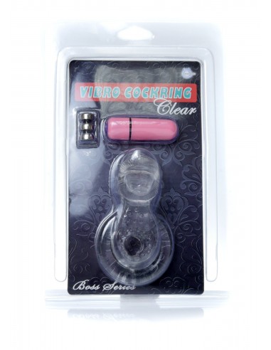 Pierścień na Penisa wibrujący Tongue Vibro Cockring Clear - Pierścienie erekcyjne wibrujące - 8