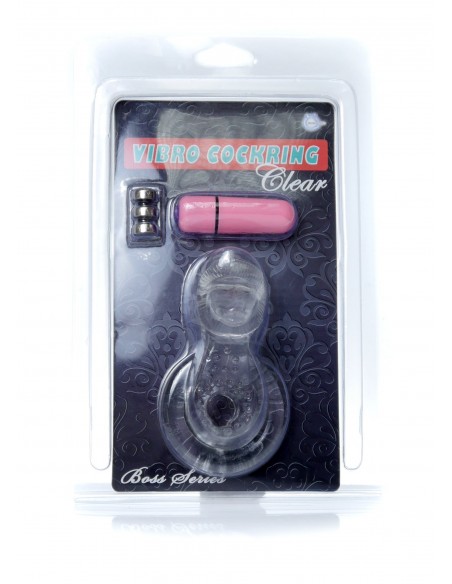 Pierścień na Penisa wibrujący Tongue Vibro Cockring Clear - Pierścienie erekcyjne wibrujące - 8