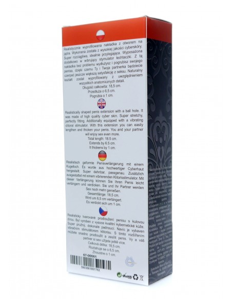 Wibrujące Przedłużenie Penisa Perfect Sleeve Vibrating - Przedłużki i nakładki na penisa - 7