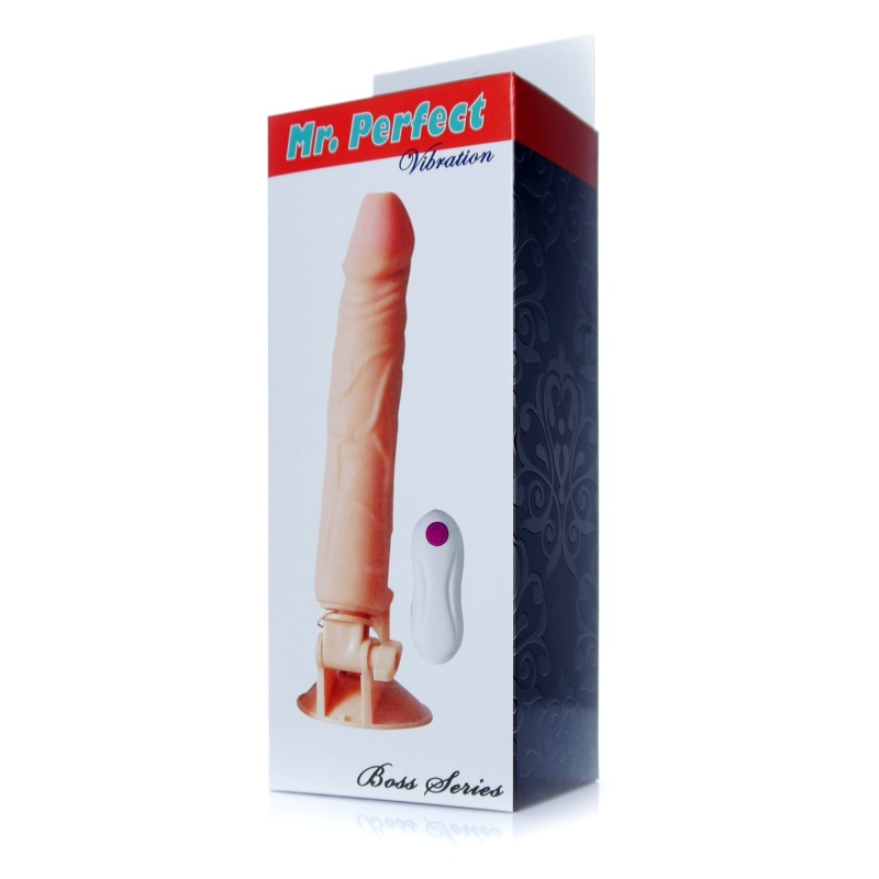 Wibrator Mr. Perfect Vibration 12 funkcji z przyssawką i realistyczną teksturą silikonową - 7