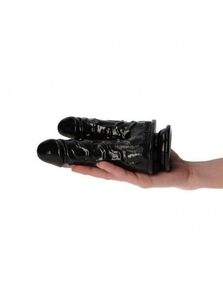 Podwójne dildo Toyz4Lovers 15,5 cm Czarne - Dilda podwójne - 1