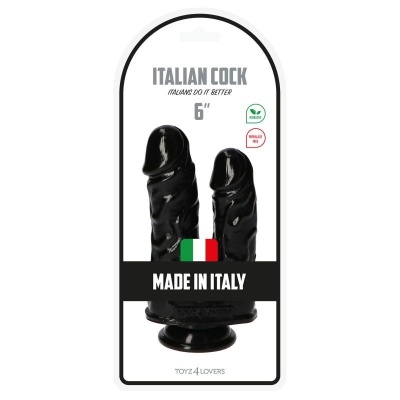 Podwójne dildo analno-waginalne 15.5 cm na przyssawce – czarny - 1 2