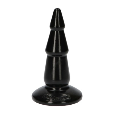 Plug analowy Pino Black – stopniowany 13 cm, czarny z przyssawką - 1