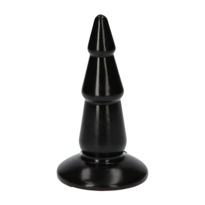 Plug analowy Pino Black – stopniowany 13 cm, czarny z przyssawką - 1 2