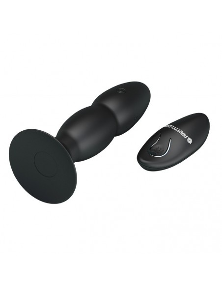 Wibrujący korek analny PRETTY LOVE - Beaded for Extra Pleasure 4 Vibrations / Rotations - Kulki i korki analne wibrujące - 4