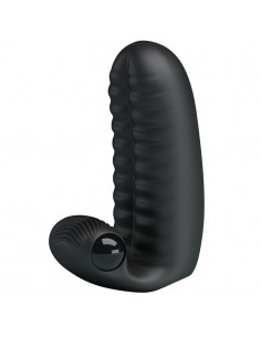 Wibrująca nakładka na palce PRETTY LOVE - Abott Double Finger Vibrator Black - Nakładki na palce - 1