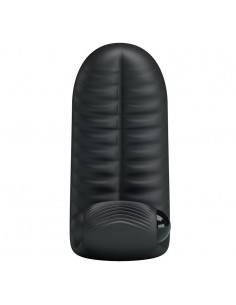 Wibrująca nakładka na palce PRETTY LOVE - Abott Double Finger Vibrator Black - Nakładki na palce - 1 2
