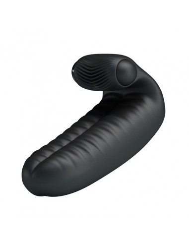 Wibrująca nakładka na palce PRETTY LOVE - Abott Double Finger Vibrator Black - Nakładki na palce - 3