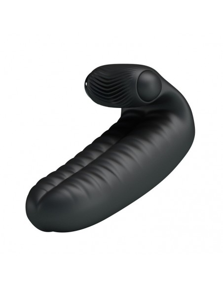 Wibrująca nakładka na palce PRETTY LOVE - Abott Double Finger Vibrator Black - Nakładki na palce - 3