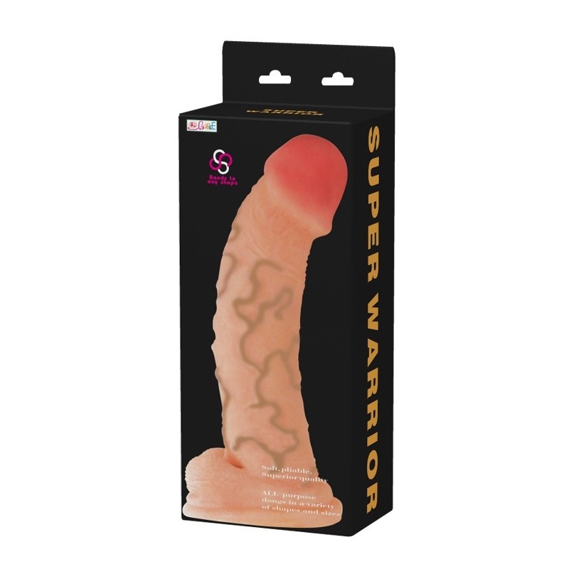 Wibrator Super Warrior 37,5 cm z miękką, teksturowaną powierzchnią - 2