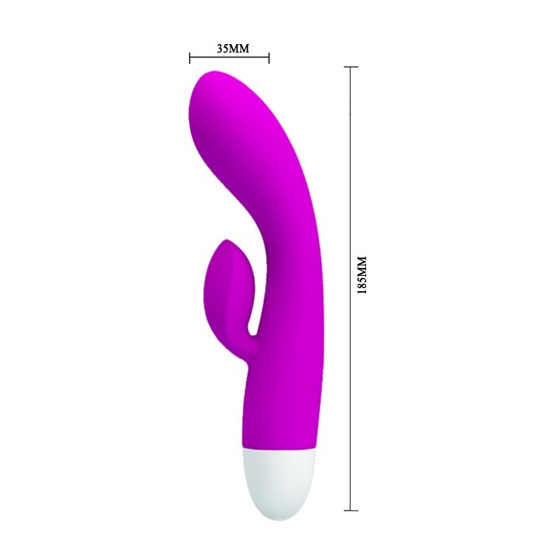 Wibrator króliczek ELI - dwufunkcyjny, silikonowy, 30 funkcji wibracji, ładowanie USB, 3,1 × 15,1 cm - 5