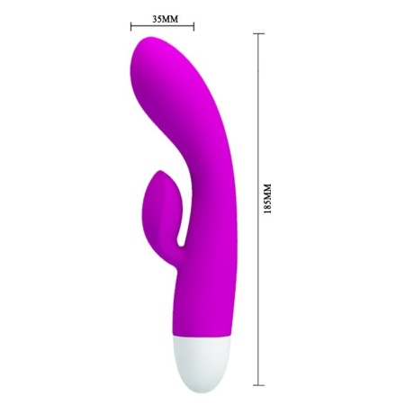 Wibrator króliczek ELI - dwufunkcyjny, silikonowy, 30 funkcji wibracji, ładowanie USB, 3,1 × 15,1 cm - 5