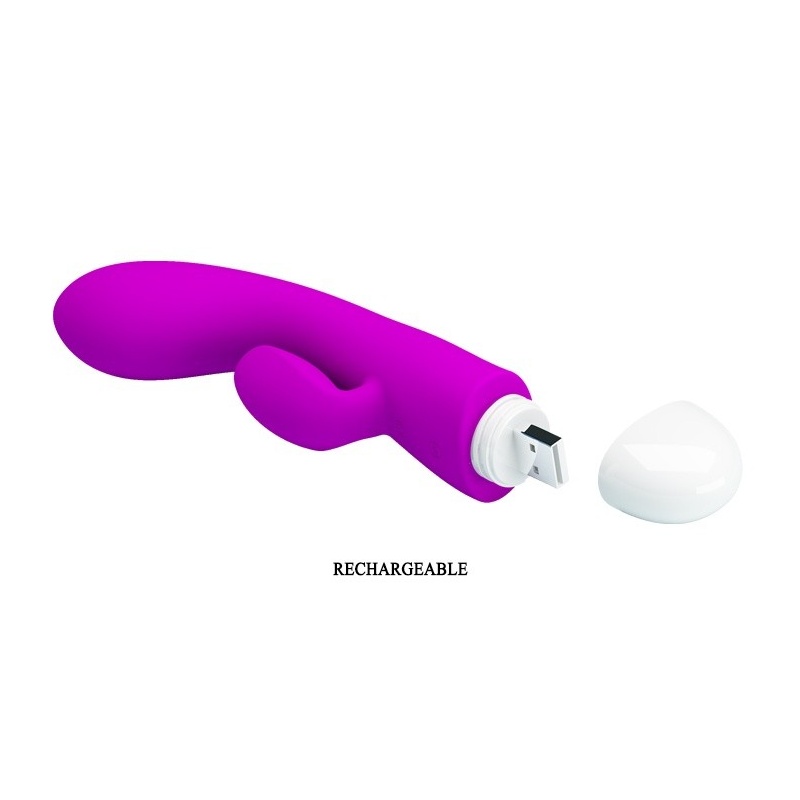 Wibrator króliczek ELI - dwufunkcyjny, silikonowy, 30 funkcji wibracji, ładowanie USB, 3,1 × 15,1 cm - 7