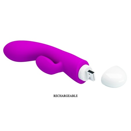 Wibrator króliczek ELI - dwufunkcyjny, silikonowy, 30 funkcji wibracji, ładowanie USB, 3,1 × 15,1 cm - 7