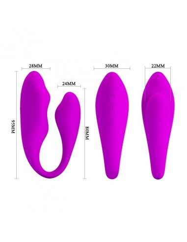 Stymulacja dla Par Pretty Love - Bernie 30 Vibrations Usb - Stymulatory i wibratory dla par - 6