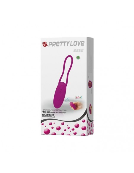 Jajeczko wibrujące Pretty Love Dave 12 Funkcji USB/ Air Sensor Remote Control - Wibratory Jajeczka - 10