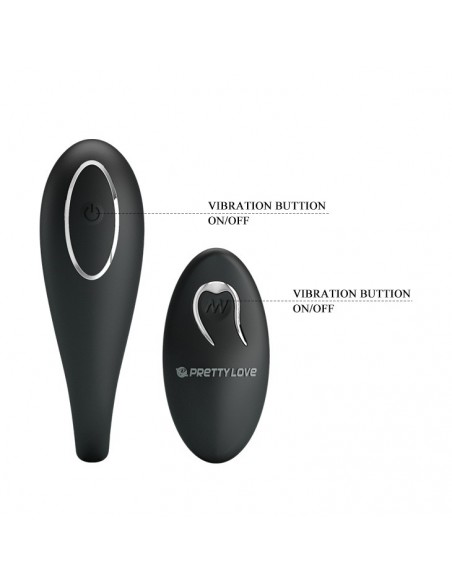 Stymulacja dla Par Pretty Love - Algernon Usb Black 12 Function - Stymulatory i wibratory dla par - 6
