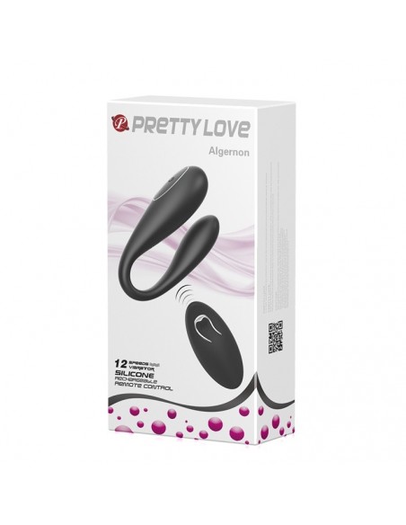 Stymulacja dla Par Pretty Love - Algernon Usb Black 12 Function - Stymulatory i wibratory dla par - 10